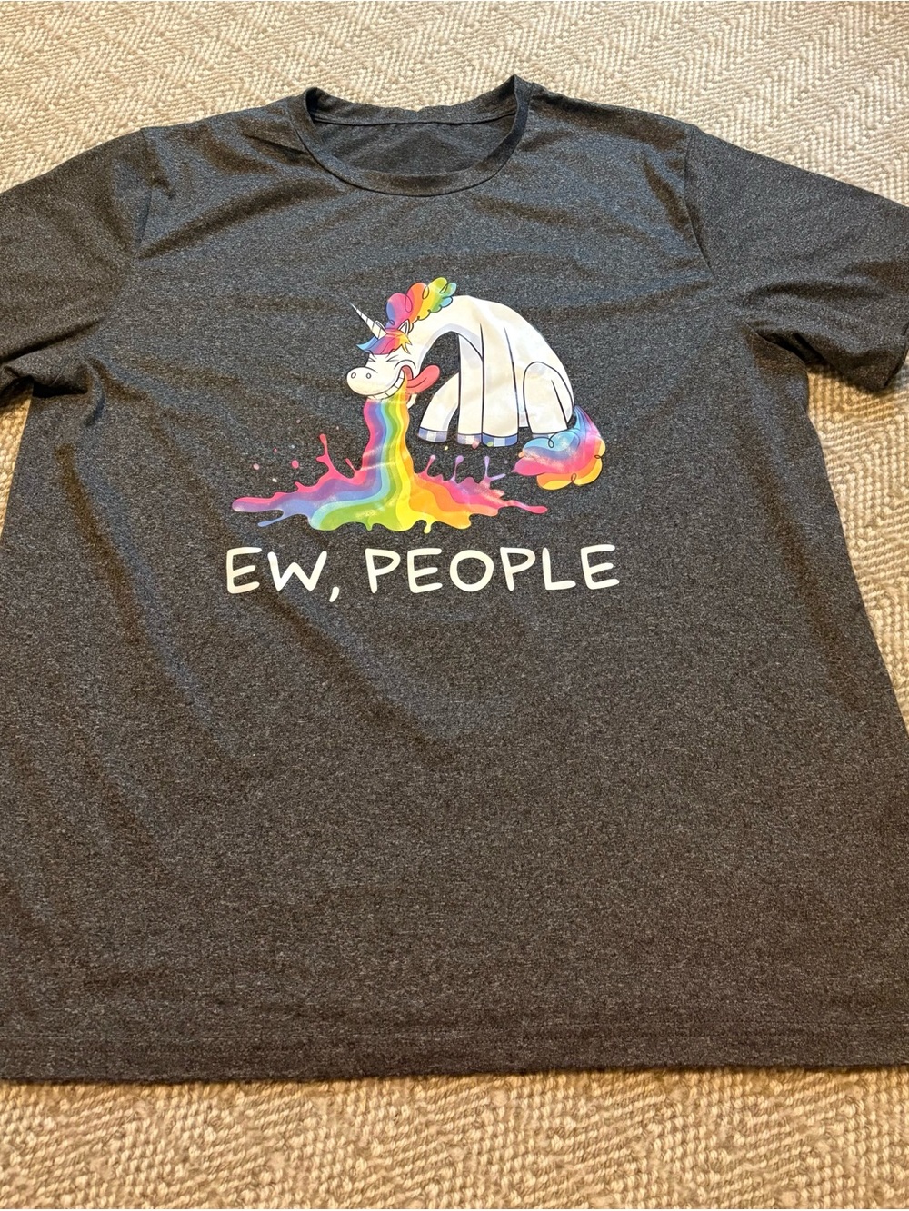 Ew, People Graphic Short Sleeve Tee - Charcoal